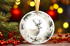 Round Christmass Ornament Sublimation|Clipart Product Image 1