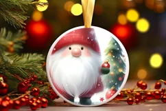 Round Christmas Ornament Sublimation|Clipart Product Image 3