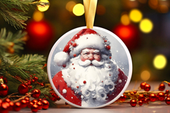 Round Christmass Ornament Sublimation|Clipart Product Image 1