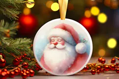 Round Christmass Ornament Sublimation|Clipart Product Image 1