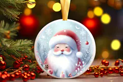 Round Christmass Ornament Sublimation|Clipart Product Image 1