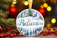 Round Christmass Ornament Sublimation|Clipart Product Image 1