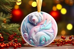 White Polar Bear Ornament Sublimation PNG Product Image 2