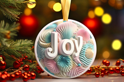 Round Christmass Ornament Sublimation|Clipart Product Image 1