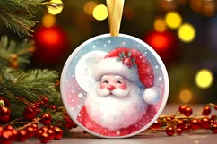 Round Christmas Ornament Sublimation|Clipart Product Image 3