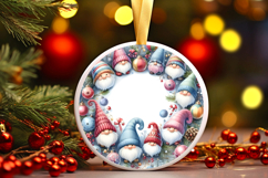 Round Christmass Ornament Sublimation|Clipart Product Image 1