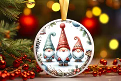 Round Christmass Ornament Sublimation|Clipart Product Image 1