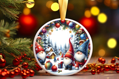 Round Christmass Ornament Sublimation|Clipart Product Image 1