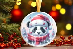 Winter Panda Portrait Sublimation PNG Product Image 3
