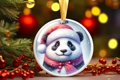 Winter Panda Portrait Sublimation PNG Product Image 3