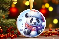 Winter Panda Portrait Sublimation PNG Product Image 3