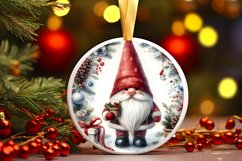 Round Christmas Santa Ornament Sublimation|Clipart Product Image 2