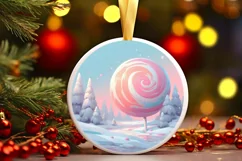 Digital Painting Winter Scene Ornament Sublimation PNG Product Image 3