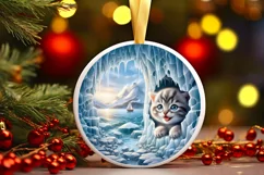 Melting Ice Kitten Painting Sublimation PNG Product Image 1