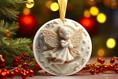 Pastel Christmass Fairy Winter Scene PNG Product Image 2