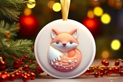Polar Bear 3D Winter Ornament Sublimation PNG Product Image 1