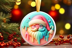 Santa Christmas Ornament Sublimation PNG Product Image 3