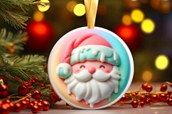 Santa Round Sublimation PNG Product Image 3