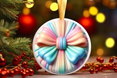 Christmas Bow Sublimation PNG Product Image 3