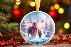 Pastell Winter Scene with Cowboy PNG Product Image 2
