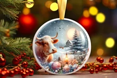 Pastell Winter Scene with Cowboy PNG Product Image 2
