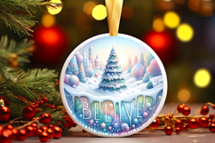 Round Christmass Ornament Sublimation|Clipart Product Image 1
