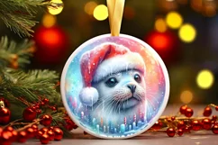 Winter Seal Portrait Sublimation PNG Product Image 3