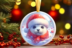 Winter Seal Portrait Sublimation PNG Product Image 3