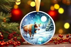 Pastell Winter Scene with Cowboy PNG Product Image 3