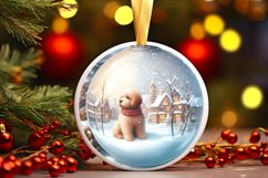 Winter Scene with Cow and Dog PNG Product Image 3