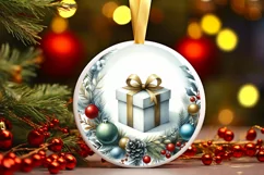 Gift Christmas Ornament Sublimation PNG Product Image 3