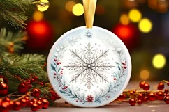 Winter Scene with Snow Flake Sublimation PNG Product Image 1