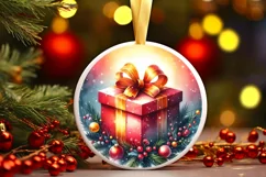 Gift Christmas Ornament Sublimation PNG Product Image 3