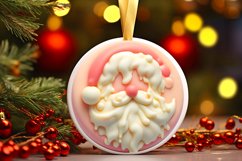3D Santa Ornament Sublimation PNG Product Image 1