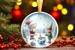 Pastell Winter Scene with Elf PNG Product Image 3