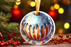 Round Christmass Ornament Sublimation|Clipart Product Image 1