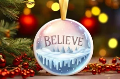 Colorfull Winter Scene Believe PNG Product Image 3