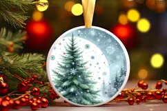 Round Christmass Ornament Sublimation|Clipart Product Image 1