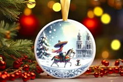 Winter Scene with Mexican Person PNG Product Image 1