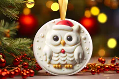 Round Christmass Ornament Sublimation|Clipart Product Image 1