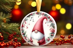 Gnome Christmas Ornament Sublimation PNG Product Image 3