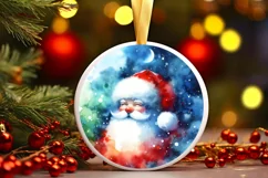 Santa Christmas Round Sticker PNG Product Image 3