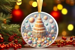 Pastel Christmas Candy Scene Sublimation PNG Product Image 3