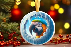 Melting Ice Wall Parrot Digital Painting Sublimation PNG Product Image 3