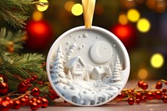 polar bear round ornament PNG Product Image 3