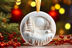 polar bear round ornament PNG Product Image 3