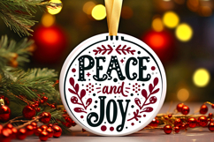 Round Christmass Ornament Sublimation|Clipart Product Image 1