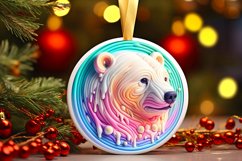 Polar Bear Ornament Sublimation PNG Product Image 2