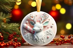 polar bear christmas deer martzipan PNG Product Image 1