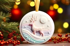 polar bear christmas deer martzipan PNG Product Image 1